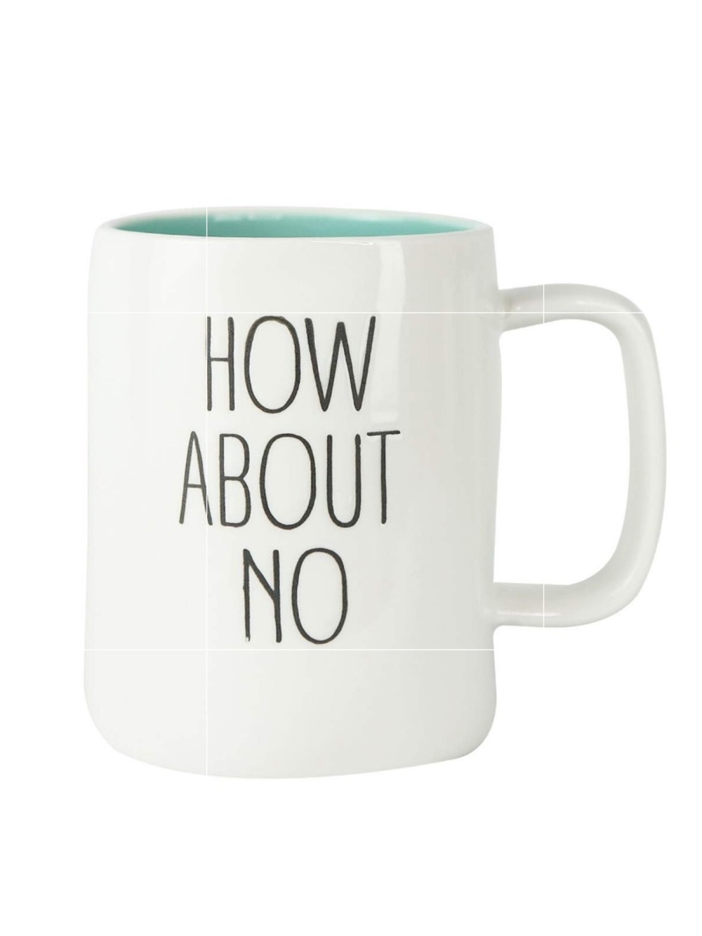 Mary Square Ivory Blue How About No Mug
